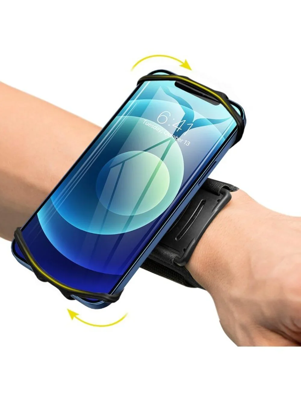 360° Rotatable Wristband Phone Holder for Running, Fits 4-6.7